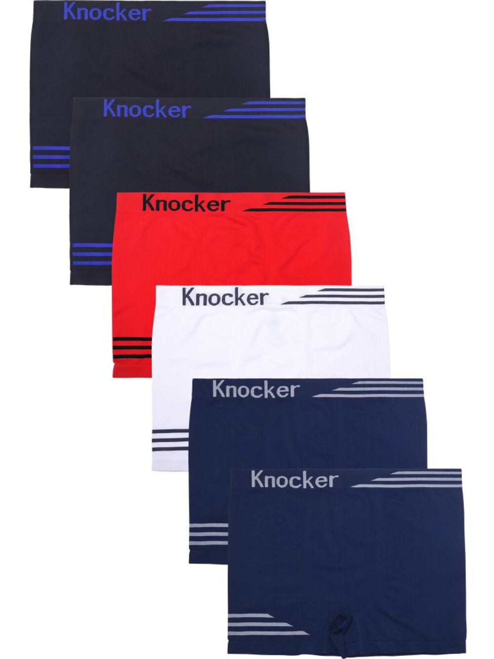 $10 SALE PACK OF 6 - Knocker Men's Nylon Blend Seamless Boxer Briefs
